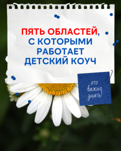 Пять областей, с которыми работает детский коуч